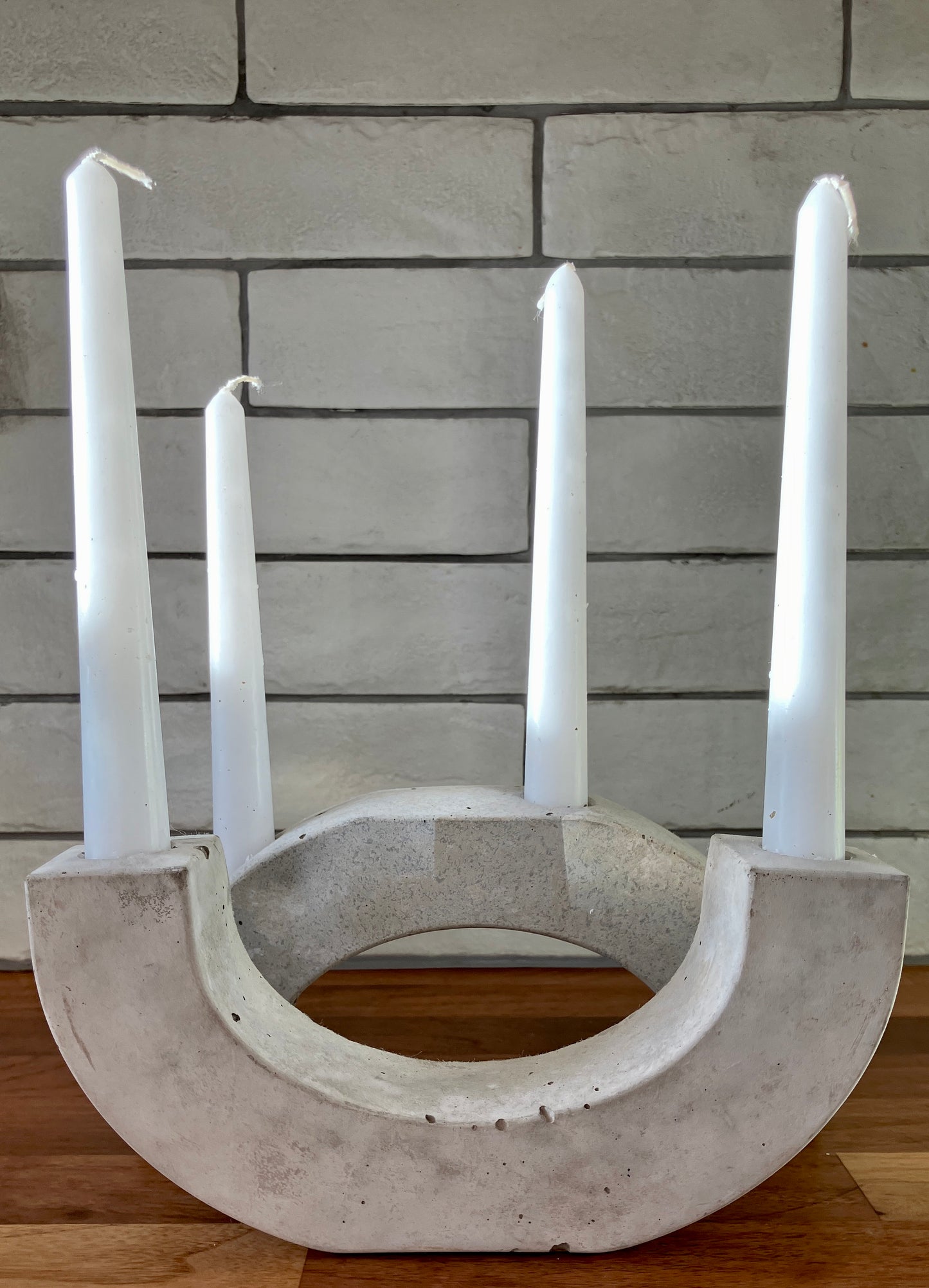 Bridges Candelabra- Grey Cast