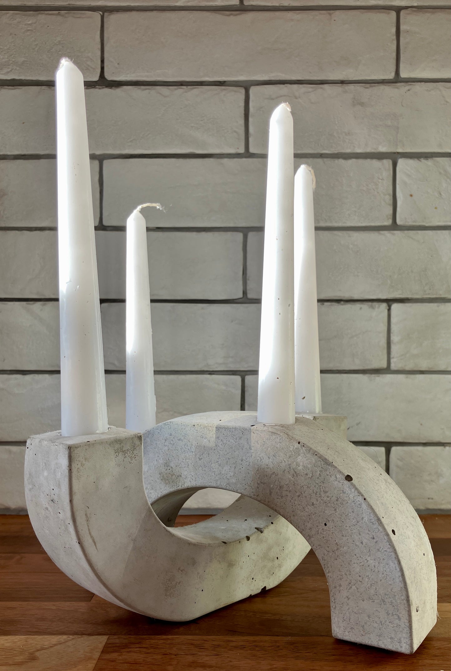 Bridges Candelabra- Grey Cast