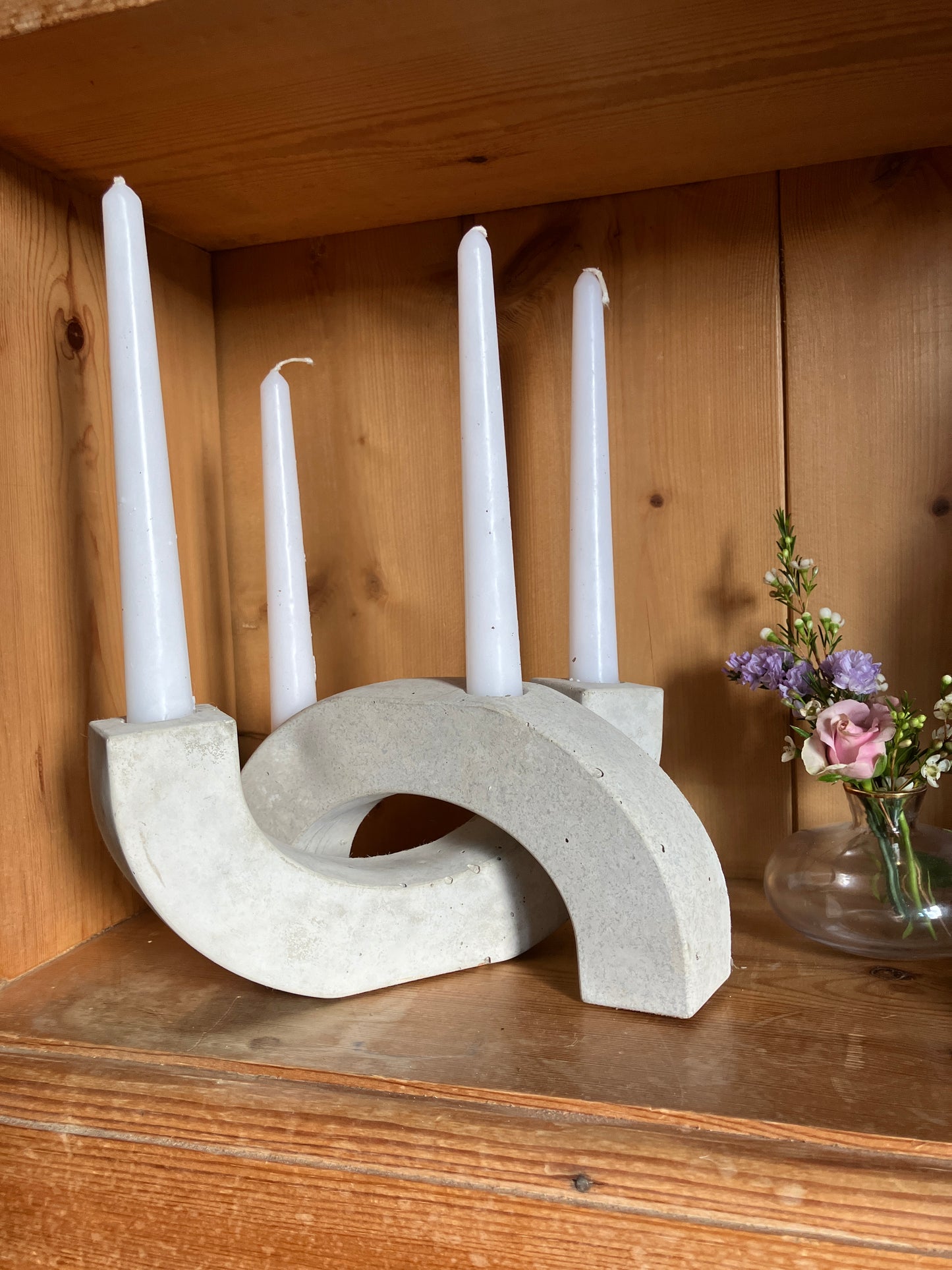 Bridges Candelabra- Grey Cast